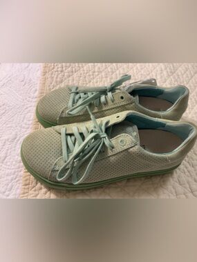 SOLD‼️ Birkenstock Mint Green Perforated Lace-Up Sneakers